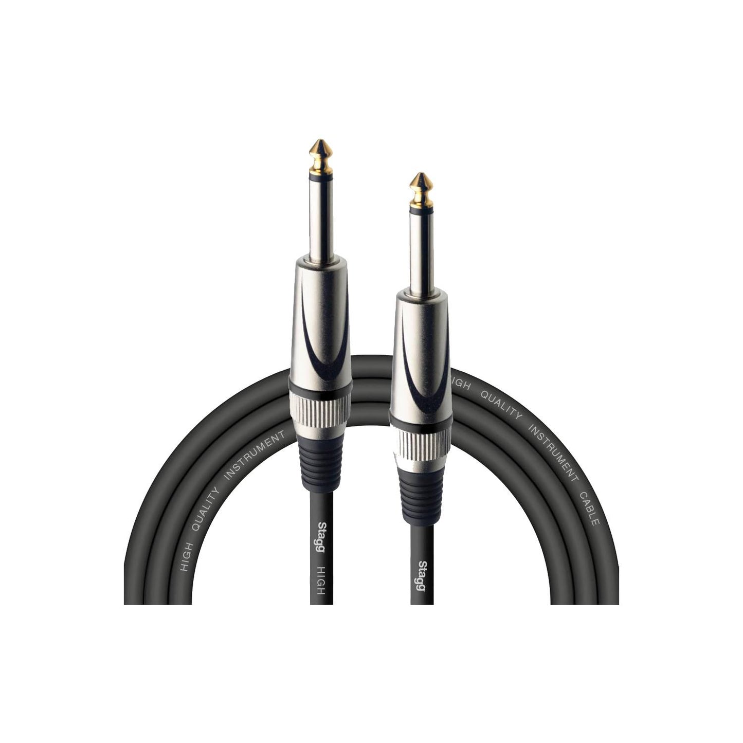 Audio cable Stagg 2 x 6.35mm Jack TS | 6m | 10m | Black
