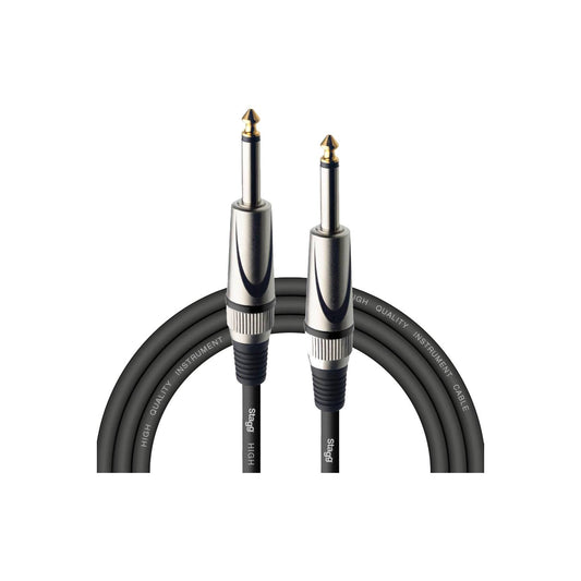 Audio cable Stagg 2 x 6.35mm Jack TS | 6m | 10m | Black