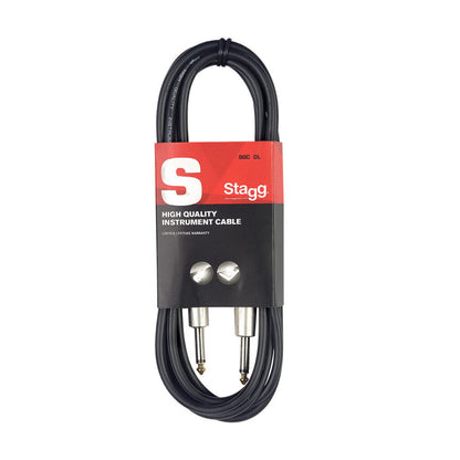 Audio cable Stagg 2 x 6.35mm Jack TS | 6m | 10m | Black