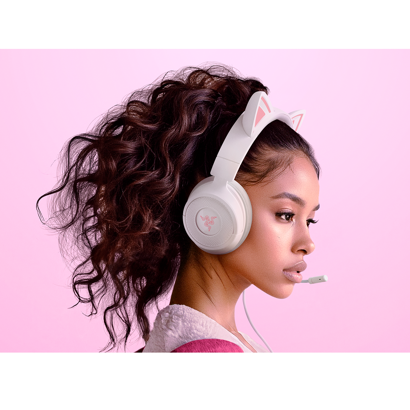 Razer Gaming Headset | Kraken Kitty V3 X | Wired | Over-Ear | Microphone | White