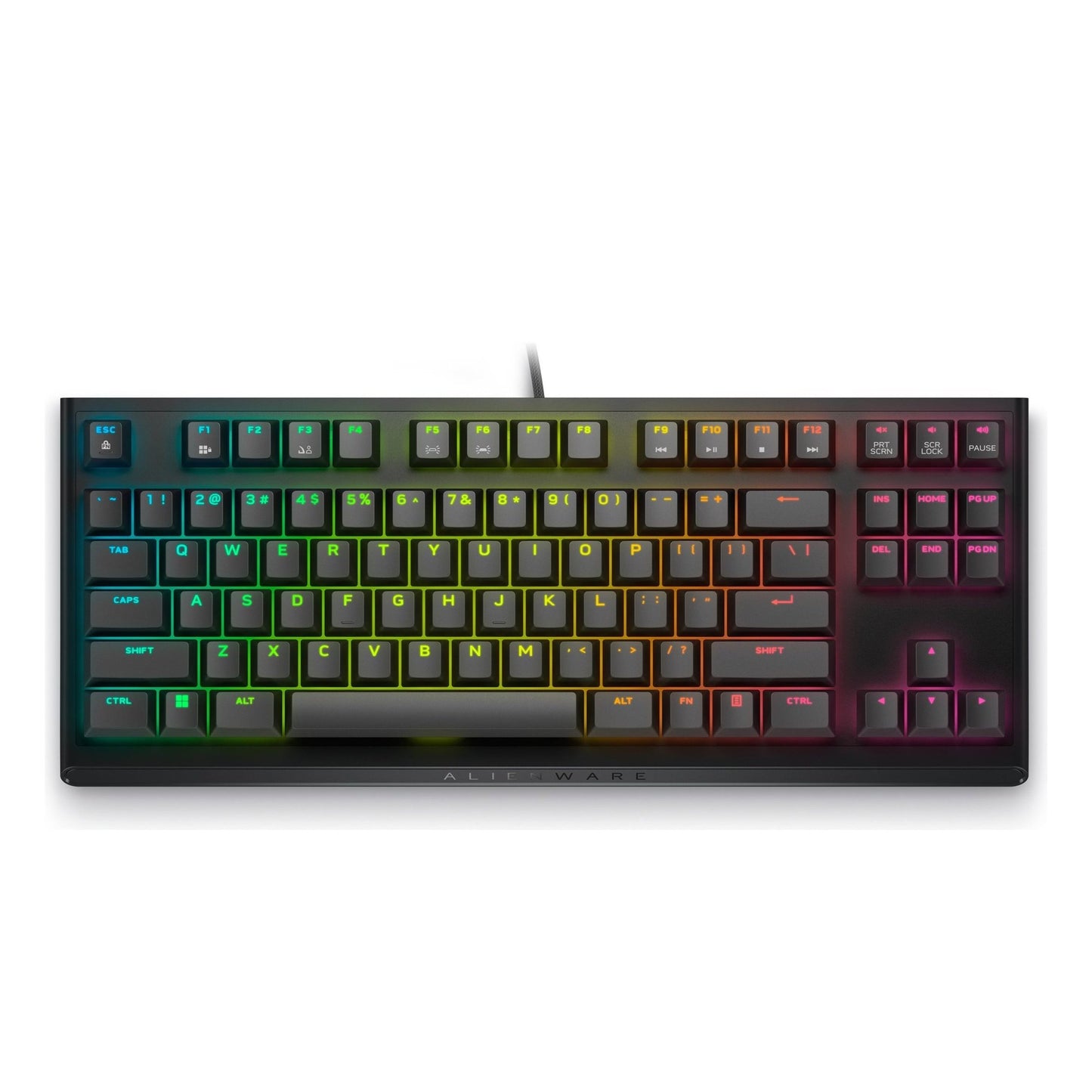 Dell Alienware Tenkeyless AW420K | Gaming Keyboard | Wired | Dark Side of the Moon | CHERRY MX Red