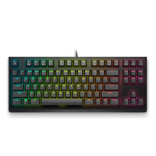 Dell Alienware Tenkeyless AW420K | Gaming Keyboard | Wired | Dark Side of the Moon | CHERRY MX Red