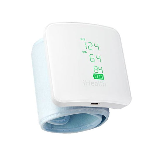 iHealth | Wrist Blood Pressure Monitor | BP7S | White | Blood pressure readings are stored on the secure
