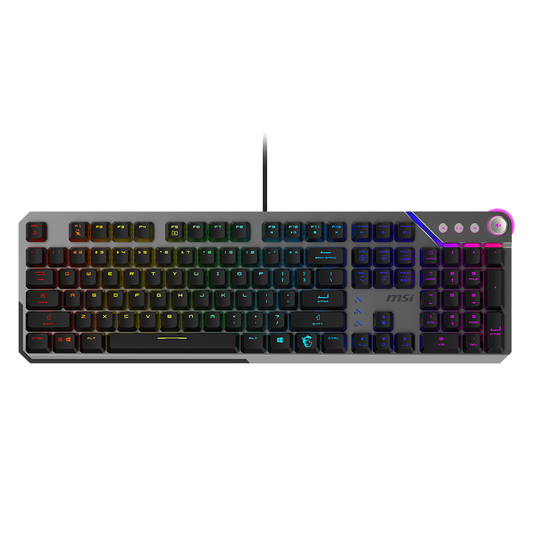 MSI STRIKE 600 SILENT US | Gaming Keyboard | Wired | US | USB 2.0 | KAILH Midnight PRO Silent Tactile