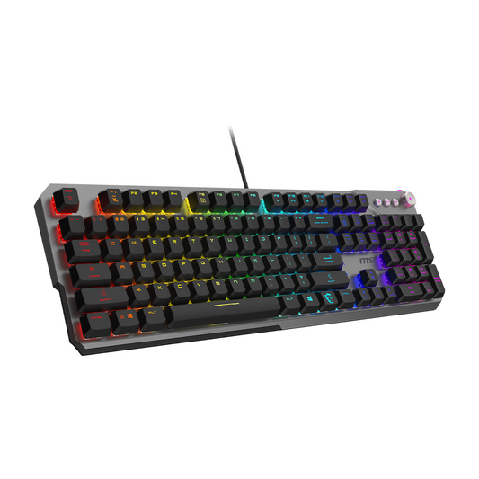 MSI STRIKE 600 SILENT US | Gaming Keyboard | Wired | US | USB 2.0 | KAILH Midnight PRO Silent Tactile