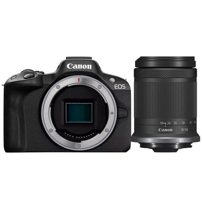 Canon EOS | R50 | RF-S 18-150mm F3.5-6.3 IS STM lens | Black