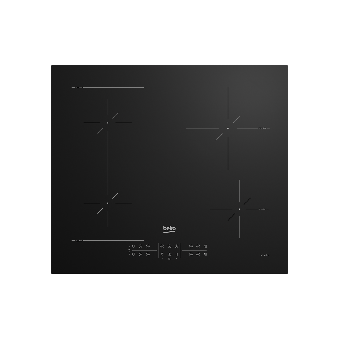 BEKO Hob | HII64200SFMT | Induction | Number of burners/cooking zones 4 | Touch | Timer | Black