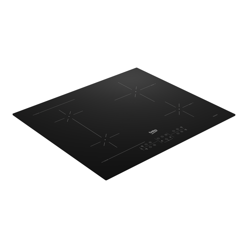 BEKO Hob | HII64200SFMT | Induction | Number of burners/cooking zones 4 | Touch | Timer | Black