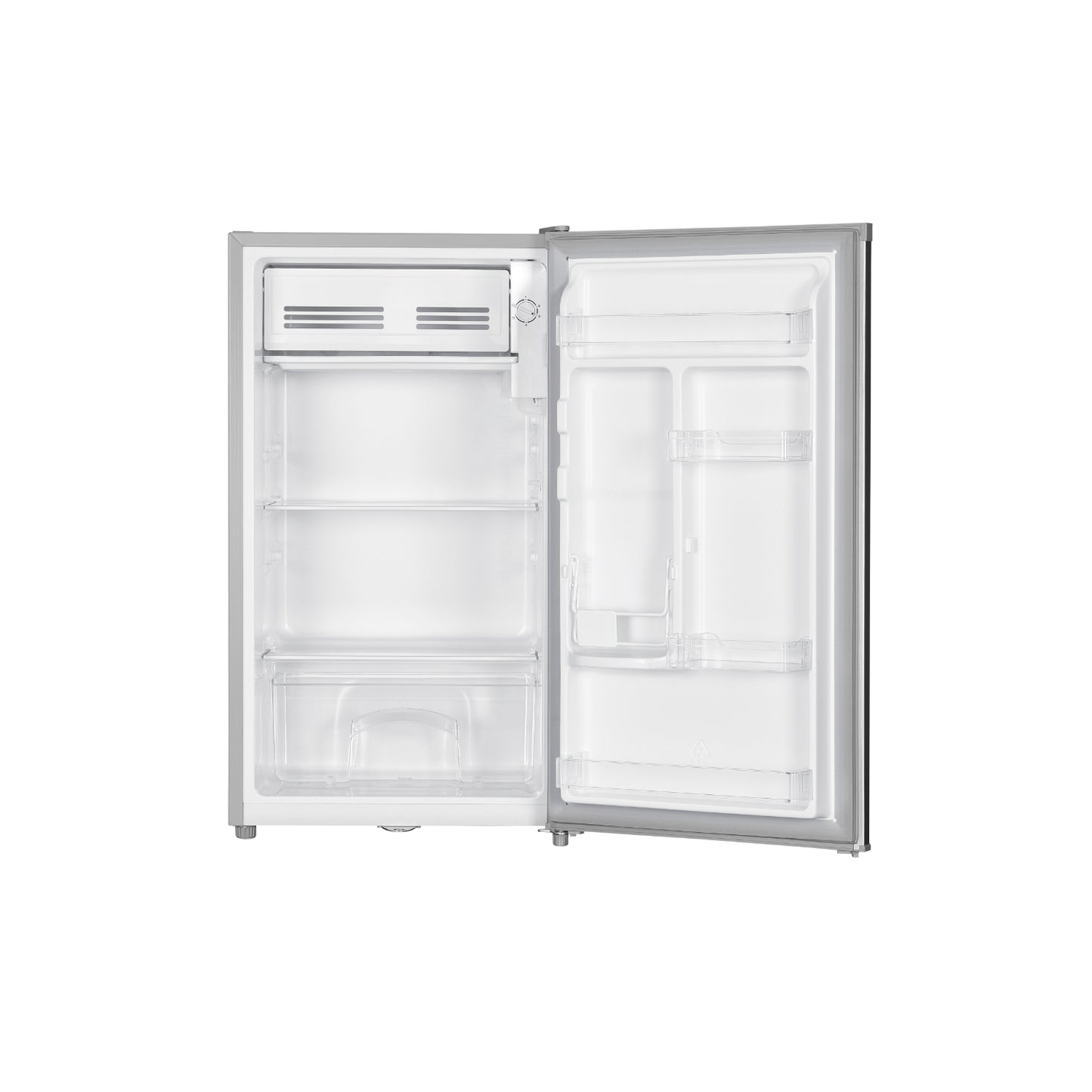 BEKO Refrigerator with freezer compartment | RS9051PN | Freestanding | 85 cm | Tabletop | Capacity 90 L | Class E | Silver