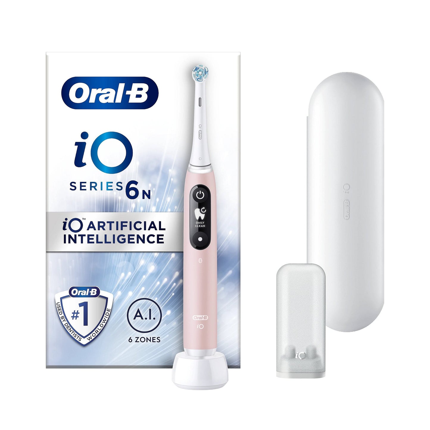 Oral-B Electric Toothbrush | iO Series 6 | Rechargeable | For adults | Number of brush heads included 1 | Number of teeth brushing modes 5 | Pink