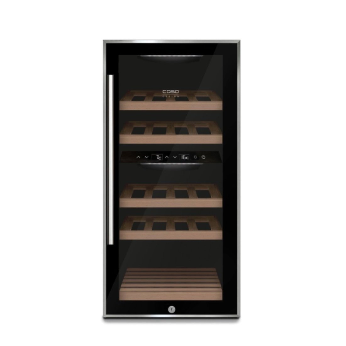 Caso | Wine cooler | WineComfort 24 | Energy class G | Showcase | 24 bottles | Compressor technology | Black