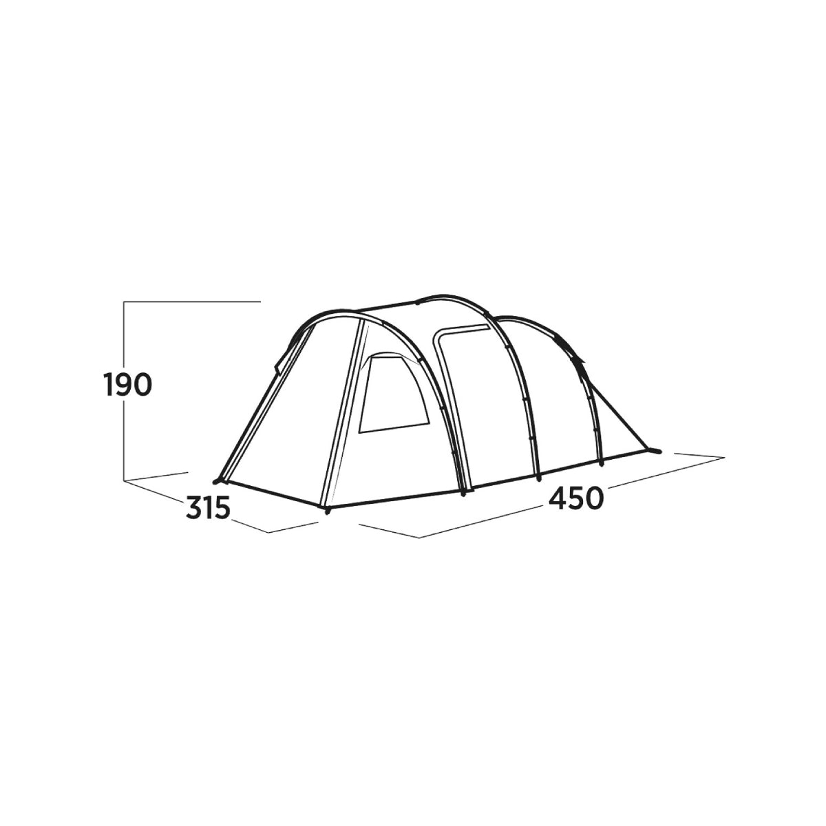 Easy Camp Family tent | Hidra 5 | 5 person(s) | Green