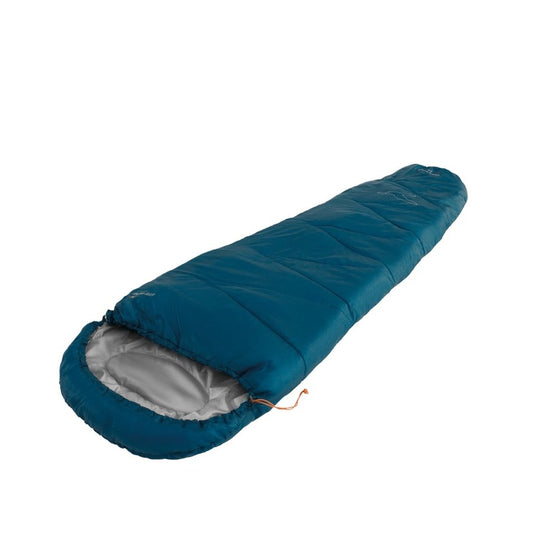 Easy Camp Starling Mummy | Sleeping Bag | Blue | Comfort 8°C | -5 to 12°C | Two-way zipper, Autolock