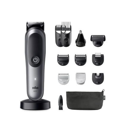 Braun 13in1 Grooming Kit | All-in-One Series 7 AIO7560 | Cordless | Number of length steps 14 | Black/Grey