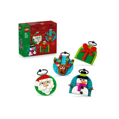 LEGO Christmas Tree Decorations Set with Santa | Snowman | Toy Reindeer | 40744 | 6+