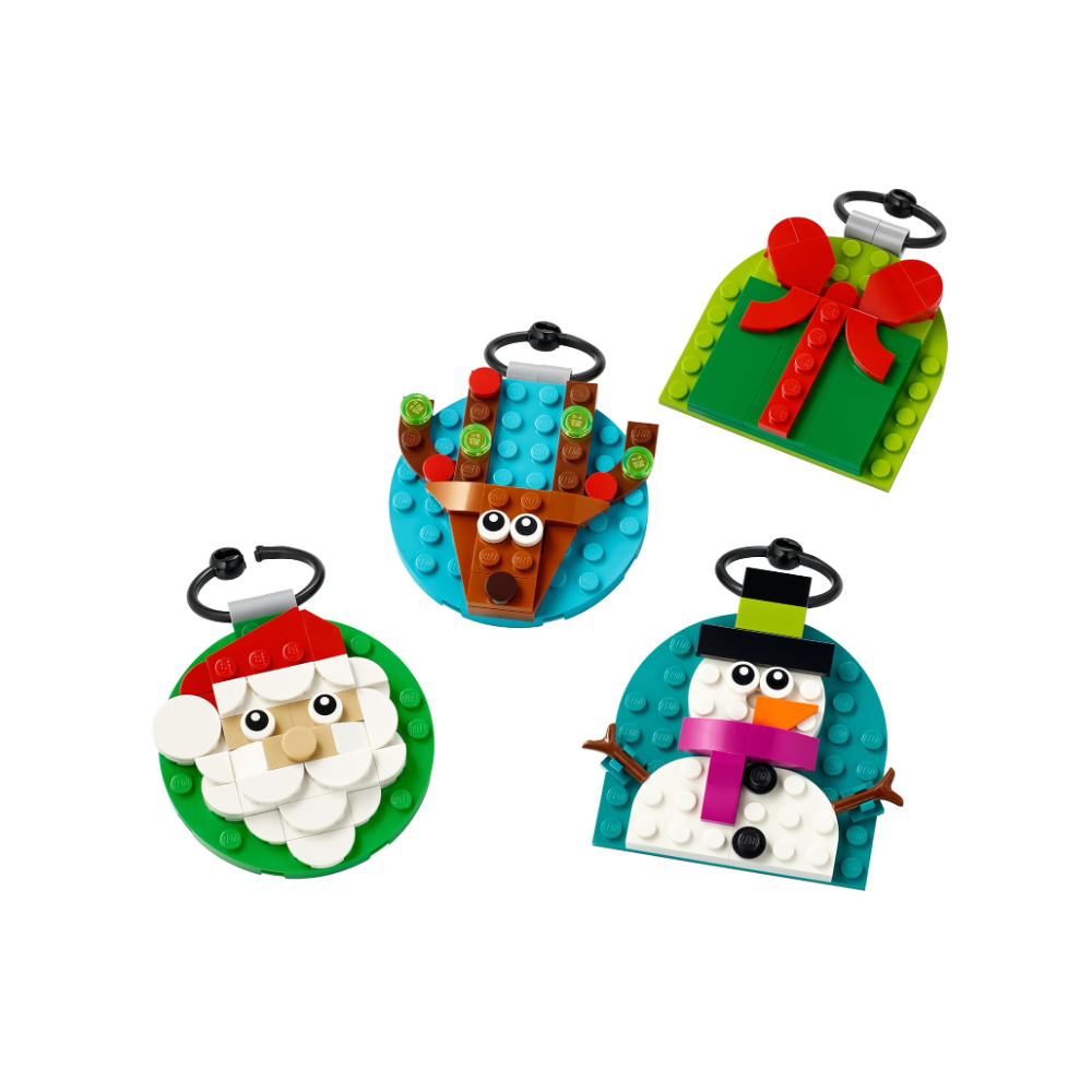LEGO Christmas Tree Decorations Set with Santa | Snowman | Toy Reindeer | 40744 | 6+