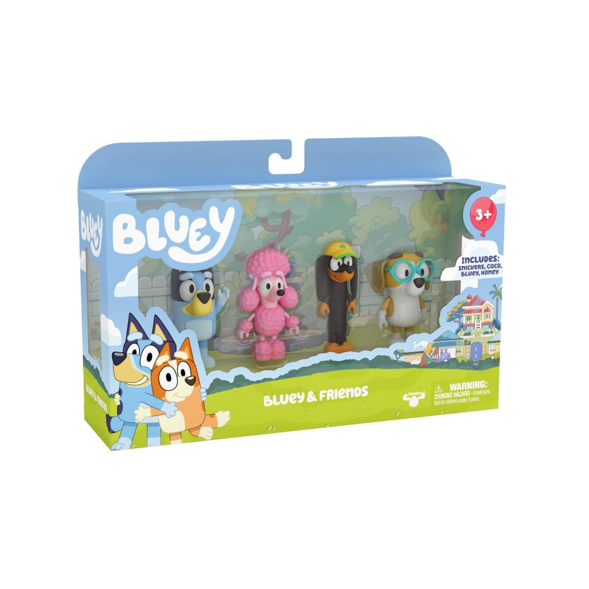 BlueY Set of 4 Friends | Coco | Snickers | Honey | Figures 6.4 - 7.6 cm | 3+