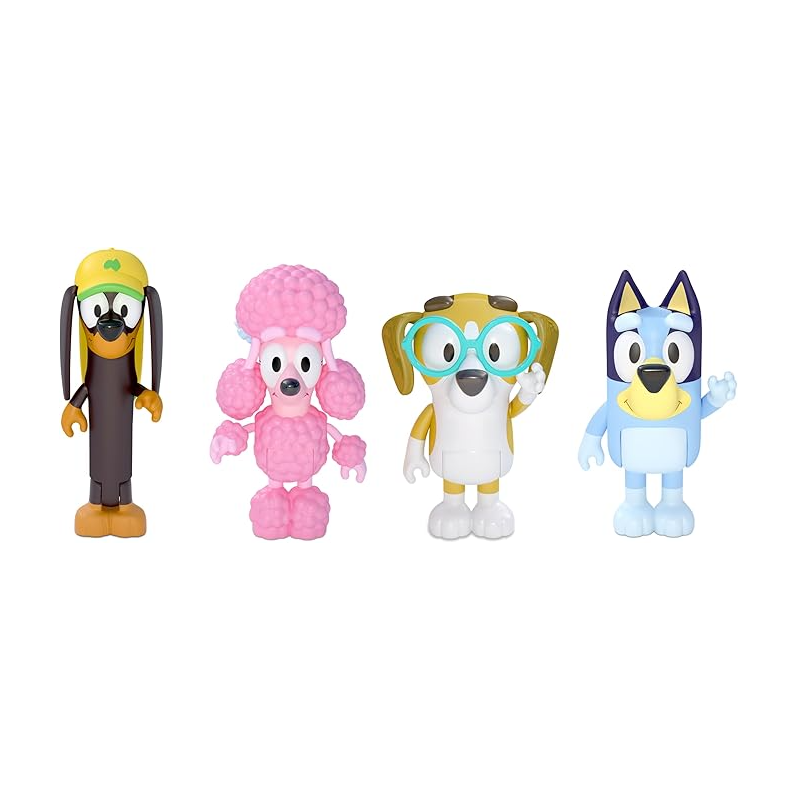 BlueY Set of 4 Friends | Coco | Snickers | Honey | Figures 6.4 - 7.6 cm | 3+