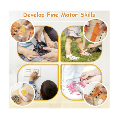 Joyreal Montessori Busy Board | Motor Skills & Sensory Learning Activity Board | 1.5+