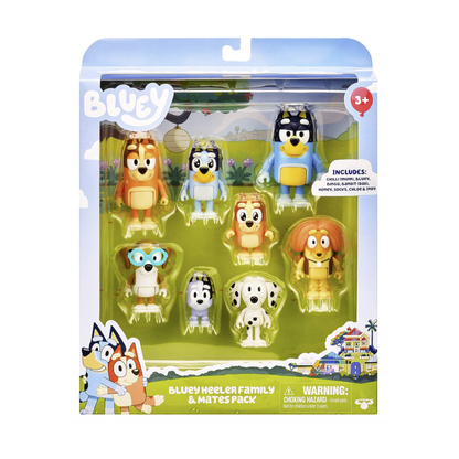BlueY Set of 8 Family & Friends Figures |  6.4-7.6 cm | 3+