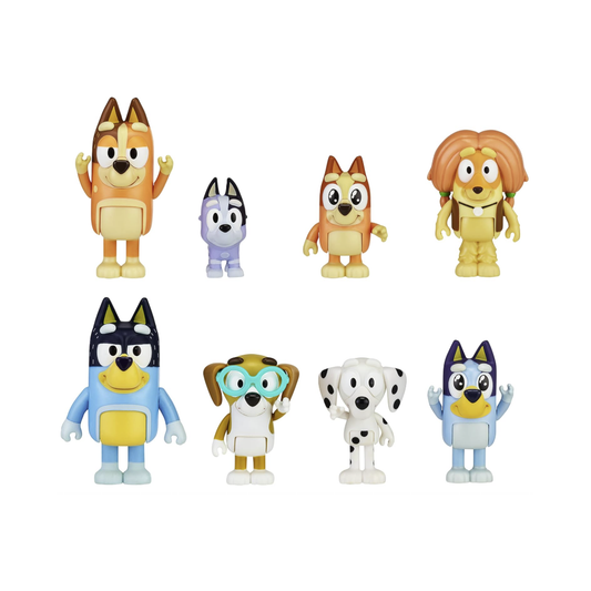 BlueY Set of 8 Family & Friends Figures |  6.4-7.6 cm | 3+