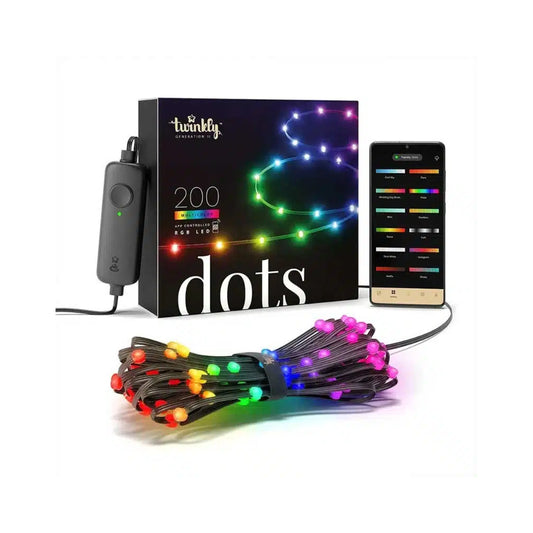 Twinkly | Dots LED Light String | 200 LEDs | RGB | 10 m | Transparent