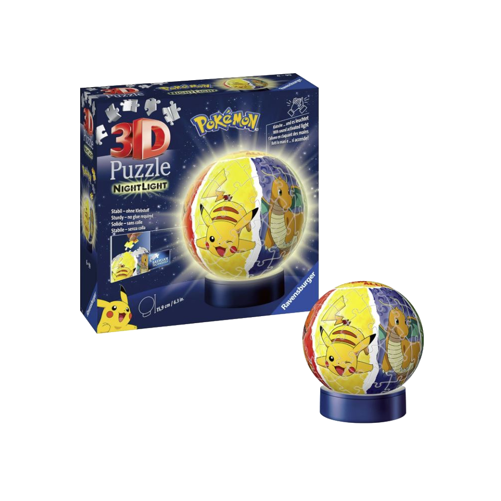 Ravensburger 3D Night Light Puzzle Ball Pokémon | 11547 | 6+