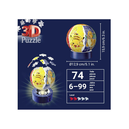 Ravensburger 3D Night Light Puzzle Ball Pokémon | 11547 | 6+