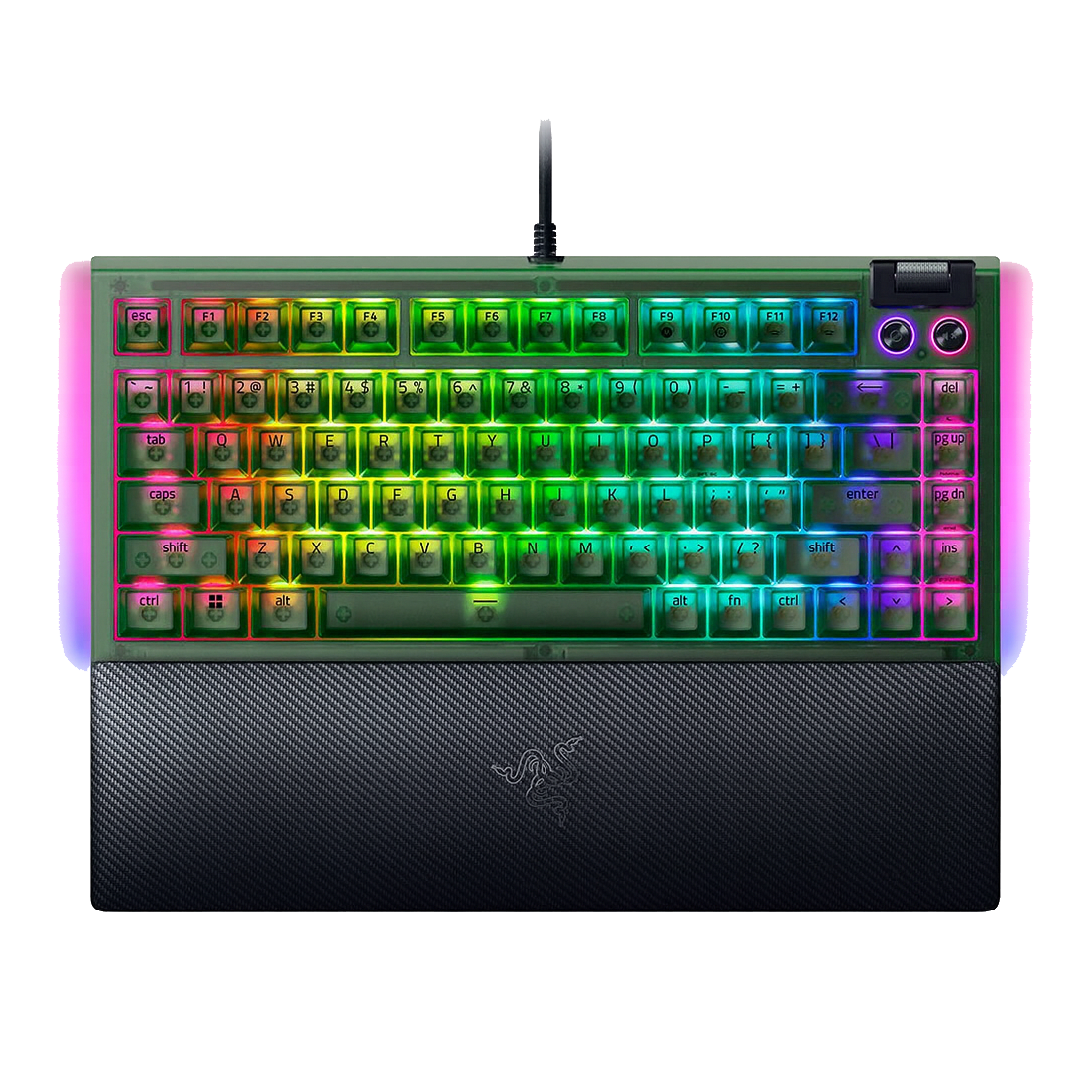 Razer BlackWidow V4 75% | Mechanical Gaming keyboard | Wired | US | Phantom Green Edition