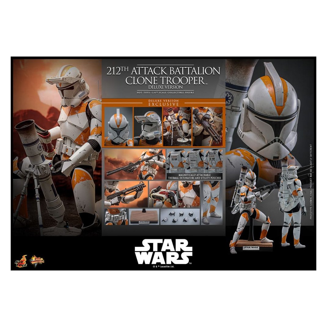 Star Wars: The Clone Wars Action Figure 1/6 212th Attack Battalion Clone Trooper Deluxe Version 30 cm