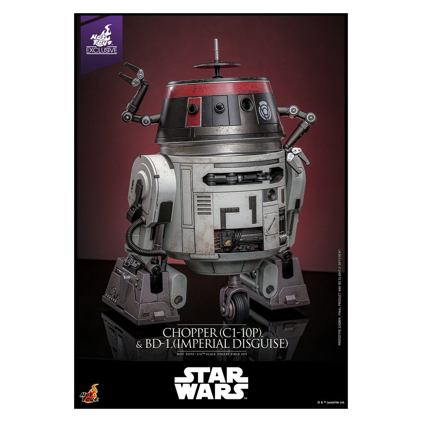 Star Wars Action Figure Set 1/6 Chopper (C1-10P™) & BD-1™ (Imperial Disguise) 18 cm & 8 cm