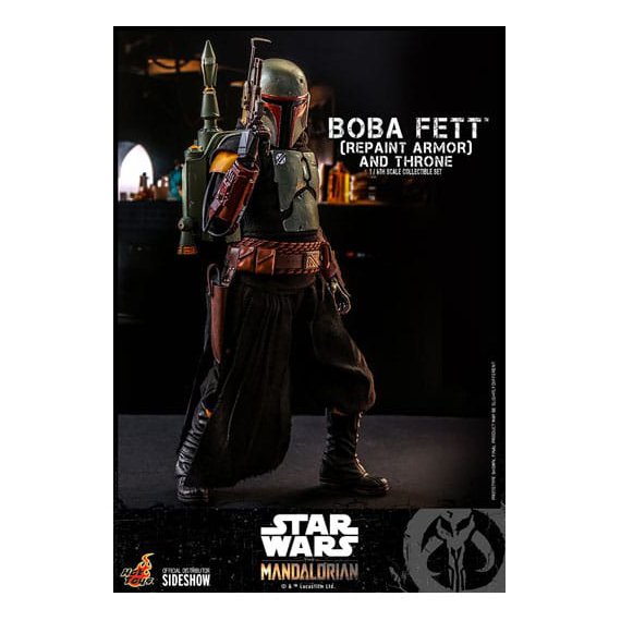Star Wars: The Mandalorian Action Figure 1/6 Boba Fett Repaint Armor and Throne Special Edition 30 cm