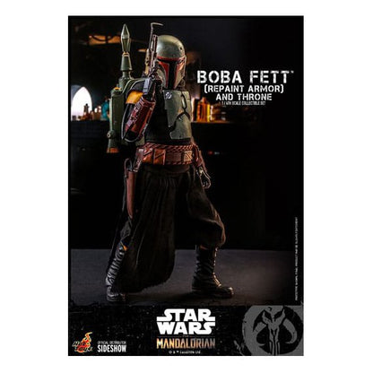 Star Wars: The Mandalorian Action Figure 1/6 Boba Fett Repaint Armor and Throne Special Edition 30 cm