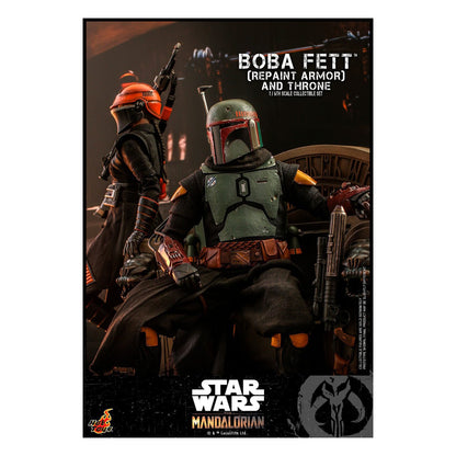 Star Wars: The Mandalorian Action Figure 1/6 Boba Fett Repaint Armor and Throne Special Edition 30 cm