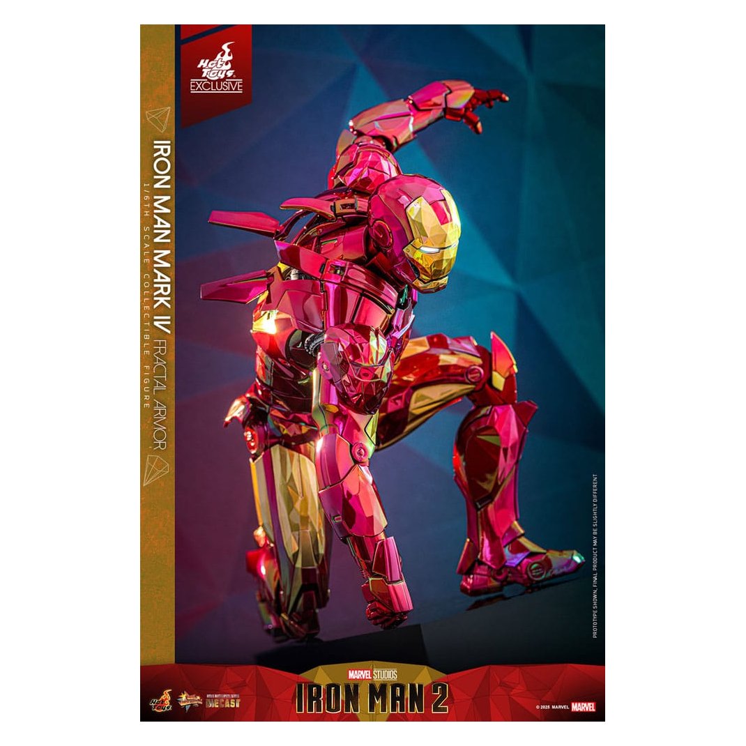 Iron Man Movie Masterpiece Diecast Action Figure 1/6 Iron Man Mark VI (Fractal Armor) Hot Toys Exclusive 33 cm
