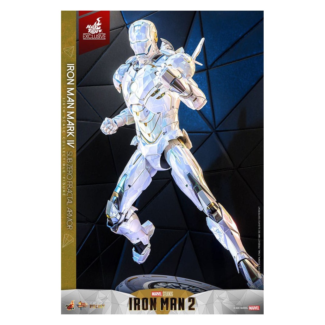 Iron Man 2 Movie Masterpiece Diecast Action Figure 1/6 Iron Man Mark IV (Sub-Zero Fractal Armor) Hot Toys Exclusive 33 cm