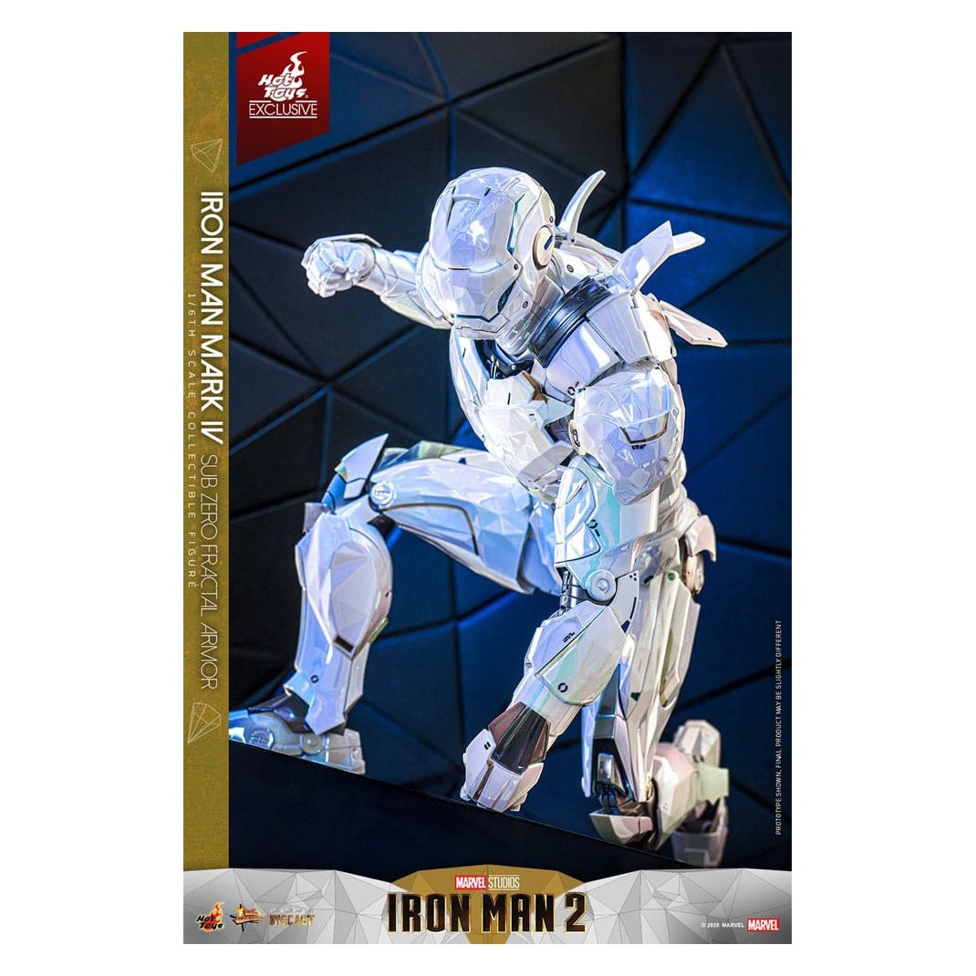 Iron Man 2 Movie Masterpiece Diecast Action Figure 1/6 Iron Man Mark IV (Sub-Zero Fractal Armor) Hot Toys Exclusive 33 cm