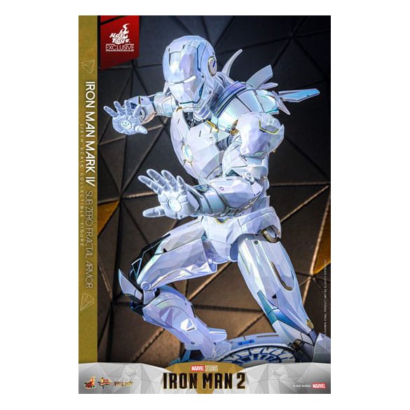 Iron Man 2 Movie Masterpiece Diecast Action Figure 1/6 Iron Man Mark IV (Sub-Zero Fractal Armor) Hot Toys Exclusive 33 cm