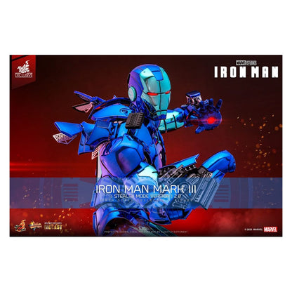 Iron Man Movie Masterpiece Diecast Action Figure 1/6 Iron Man Mark III (Stealth Mode Ver.) 2.0 Hot Toys Exclusive 33 cm