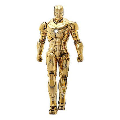Iron Man Movie Masterpiece Diecast Action Figure 1/6 Iron Man Mark III (Gold Color Version) Hot Toys Exclusive 33 cm