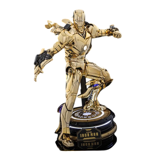 Iron Man Movie Masterpiece Diecast Action Figure 1/6 Iron Man Mark III (Gold Color Version) Hot Toys Exclusive 33 cm