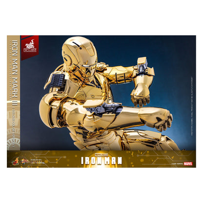 Iron Man Movie Masterpiece Diecast Action Figure 1/6 Iron Man Mark III (Gold Color Version) Hot Toys Exclusive 33 cm