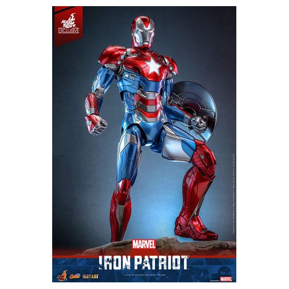 Marvel Comic Diecast Masterpiece Action Figure 1/6 Iron Patriot Hot Toys Exclusive 32 cm