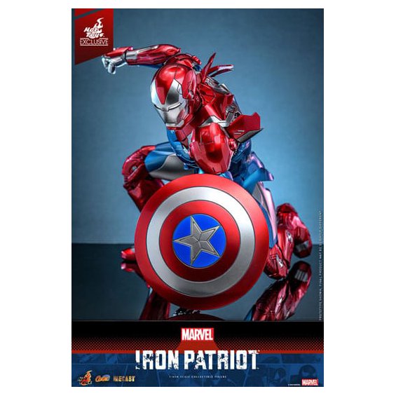 Marvel Comic Diecast Masterpiece Action Figure 1/6 Iron Patriot Hot Toys Exclusive 32 cm