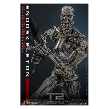 Terminator 2: Judgment Day Movie Masterpiece Die-cast Action Figure 1/6 Endoskeleton (Battle Damaged Version) 31 cm