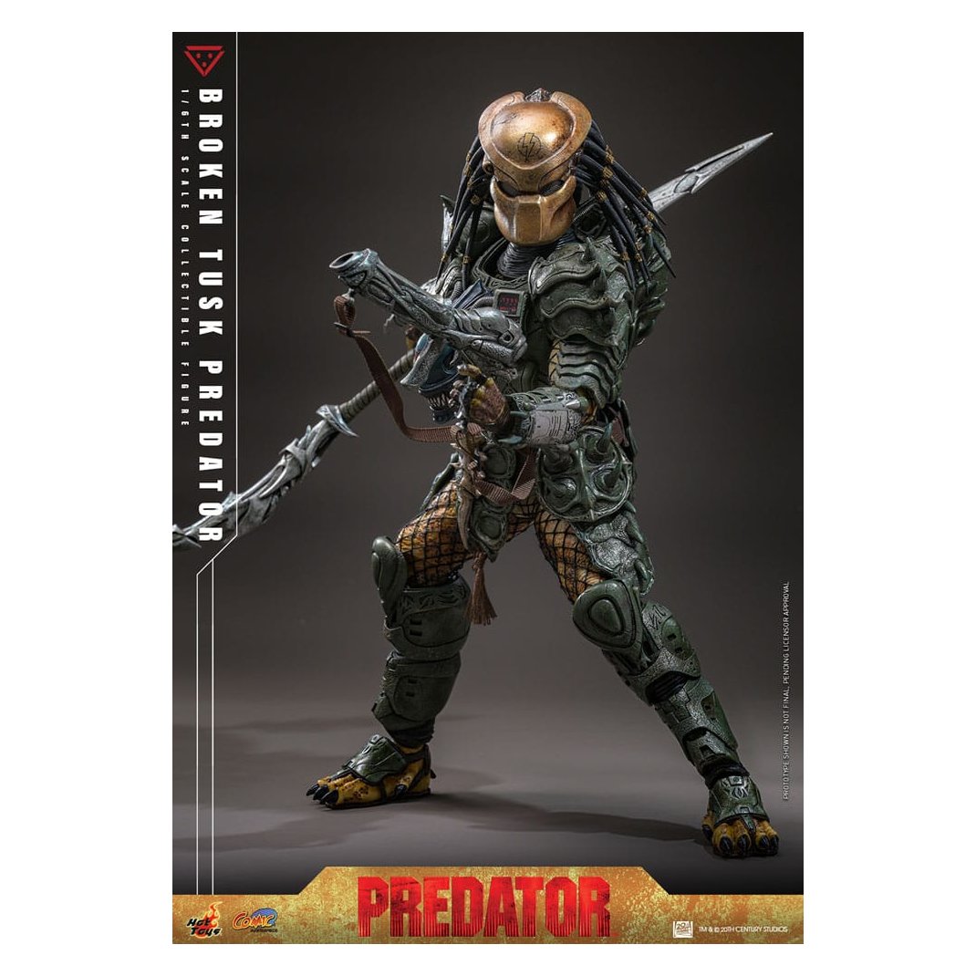 Alien vs. Predator Comic Masterpiece Action Figure 1/6 Broken Tusk Predator 35 cm