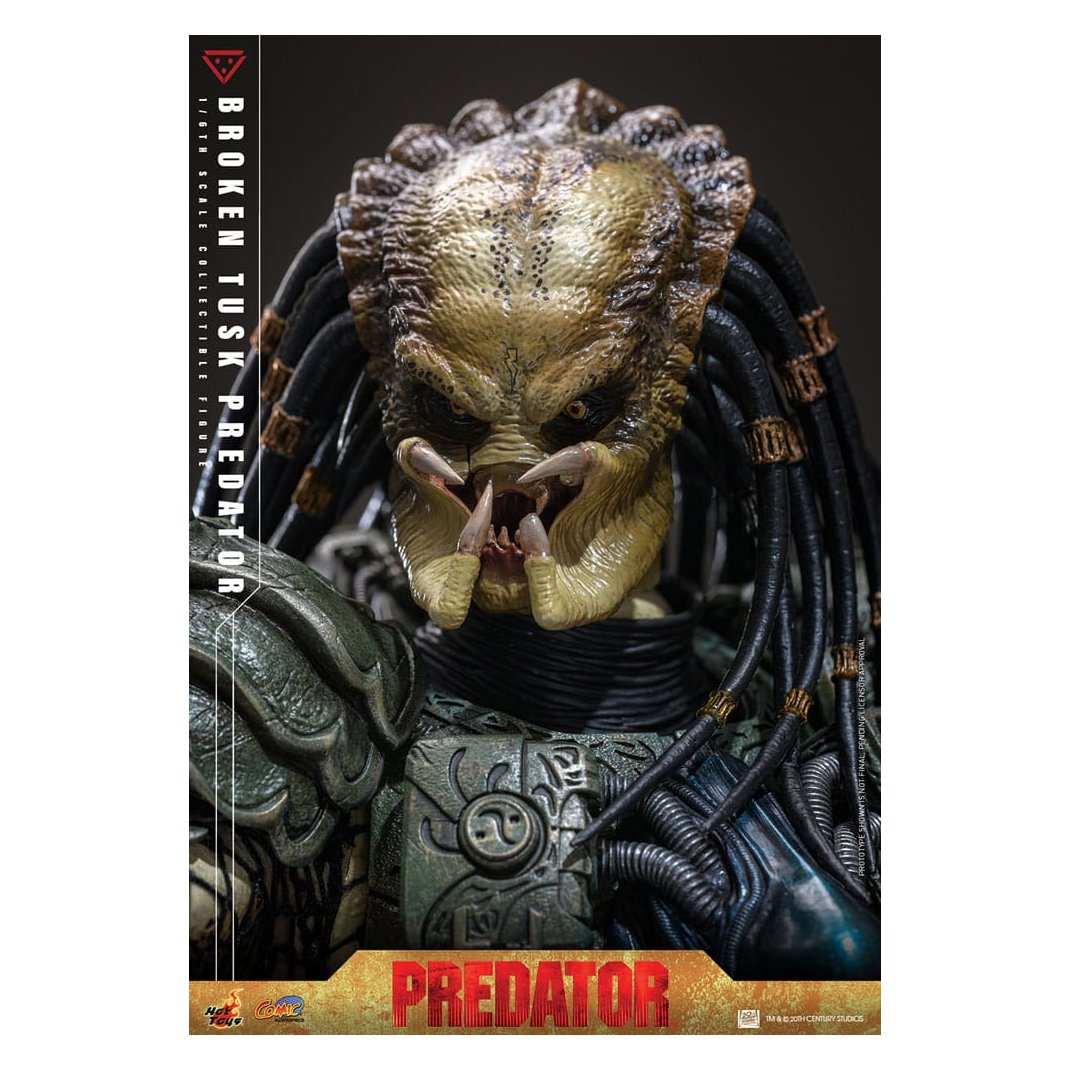 Alien vs. Predator Comic Masterpiece Action Figure 1/6 Broken Tusk Predator 35 cm