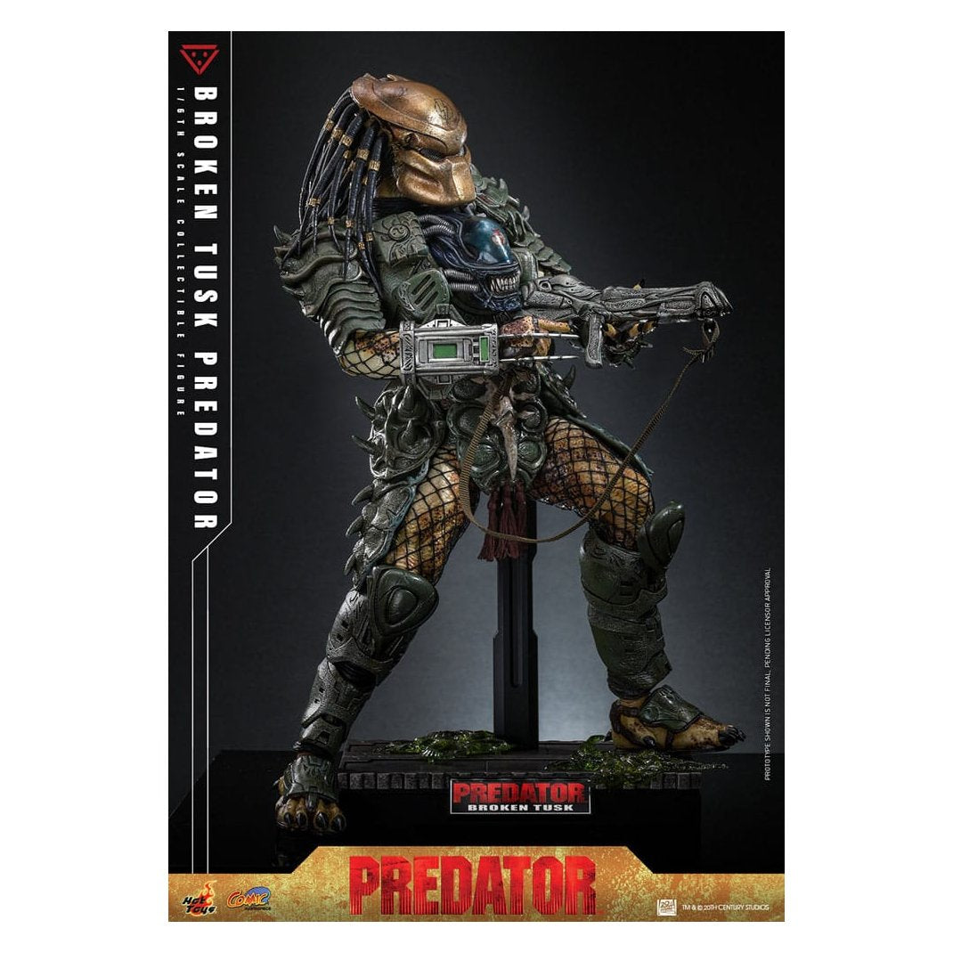 Alien vs. Predator Comic Masterpiece Action Figure 1/6 Broken Tusk Predator 35 cm