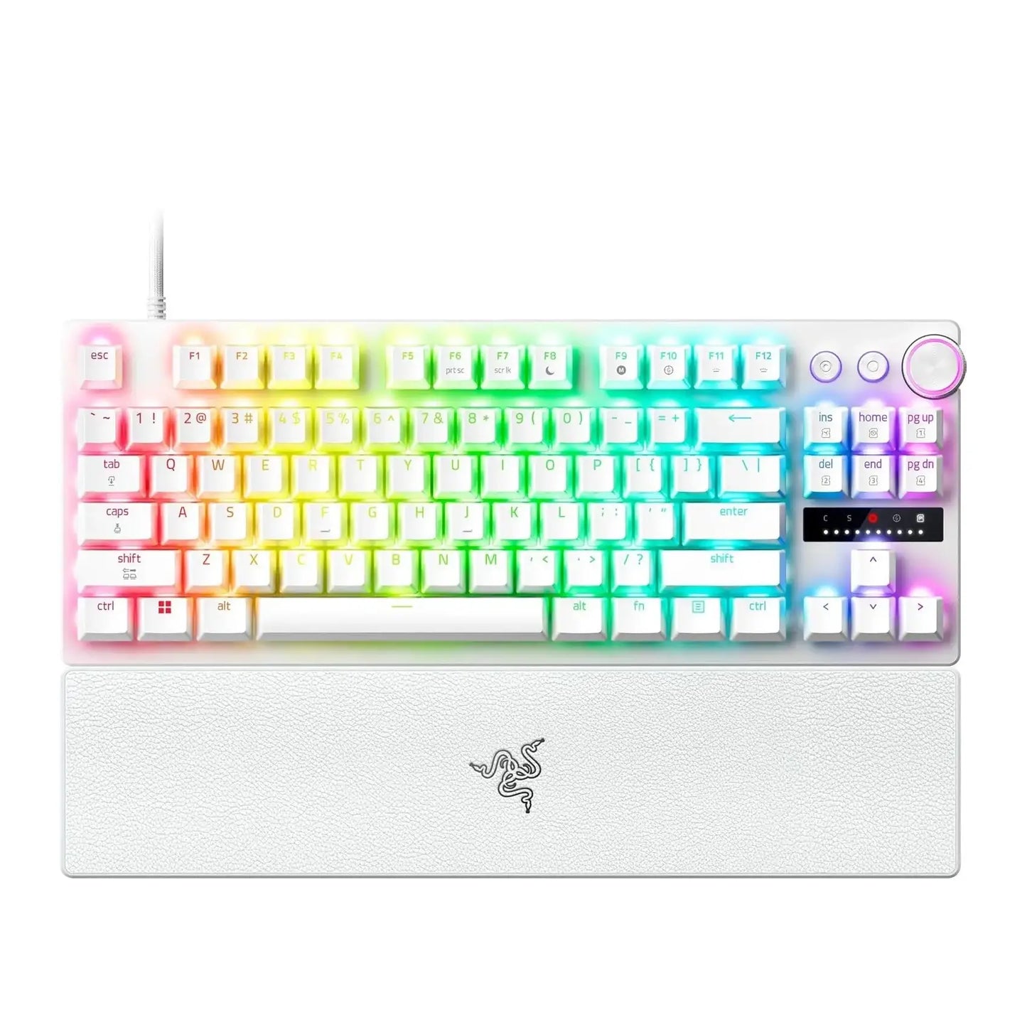 Razer Huntsman V3 Pro Tenkeyless 8KHz | Gaming keyboard | Wired | US | White | Razer Analog Optical Switch Gen-2