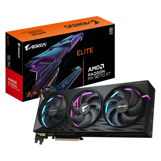 Gigabyte | AORUS Radeon RX 9070 XT ELITE 16G | AMD Radeon RX 9070 XT | 16 GB